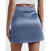 Zeagoo - Falda corta de satén para mujer, con cierre