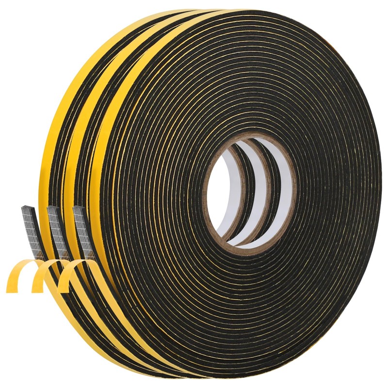 Inwee Draft Excluder for Doors, Weather Stripping Foam Tape 6mm(W)