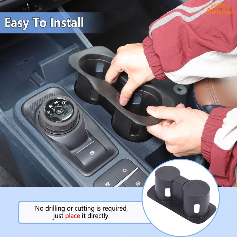 Aunginsy Center Console Cup Holder Protector Compatible with Ford Maverick