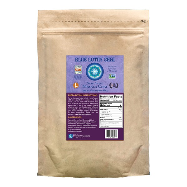 Blue Lotus Chai - Star Anise Masala Chai - Makes