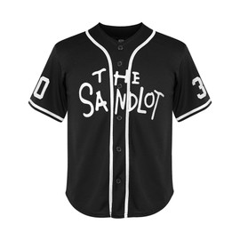Youth Sandlot Jersey,Benny The Jet Rodriguez Alan Yeah-Yeah McClennan Michael Squints Christmas Summer Jersey for Girl Boys' (X-Large,Youth 30 Black)