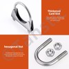 Tanstic 2Pcs U-Bolt Exhaust Clamps, 3 in Stainless Steel Muffler