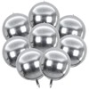 8 Pcs Silver Round Foil Balloons, 22 Inch, Large 4D