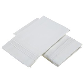 Clara Clark Premier 1800 Collection Pillowcase Set - Standard Size, White