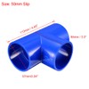 sourcing map 50mm Slip Tee PVC Pipe Fitting T-Shaped Coupling