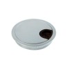 Emuca - Ø80mm round grommet from matt chromed zamak, desk