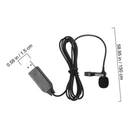 TEHAUX Professional Omnidirectional Clip Microphone with USB Connection for Audio Recording for Conferences Interviews and Online Classes