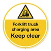 Forklift Charging Area Floor Safety Marker - Anti-Slip Vinyl Sticker