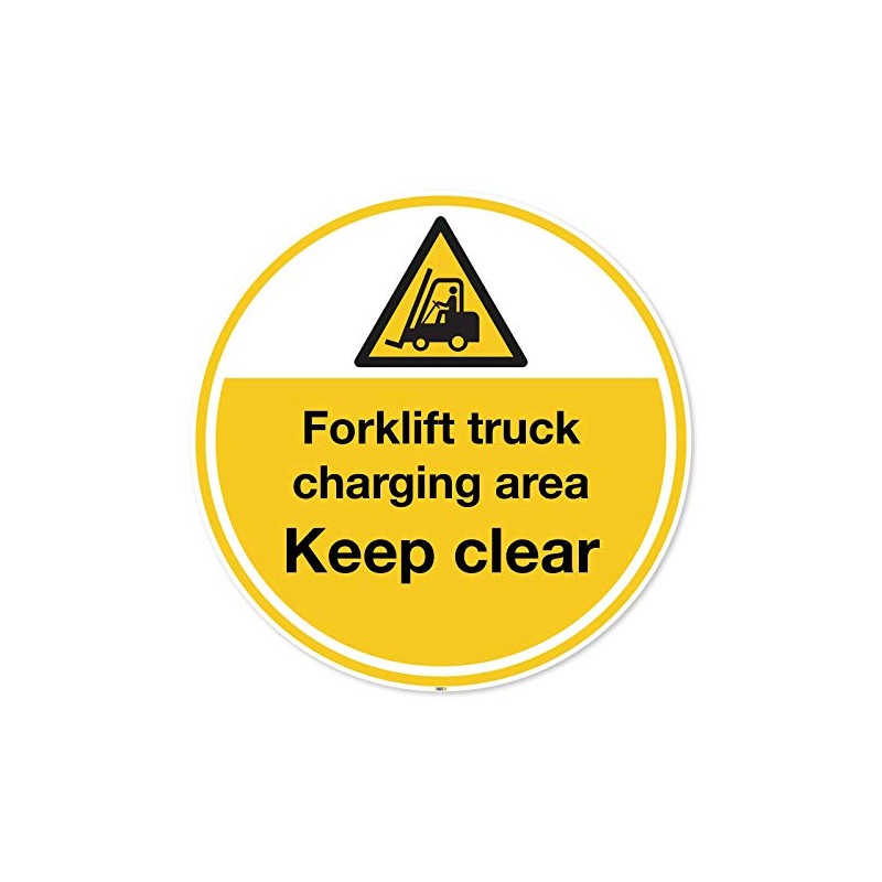 Forklift Charging Area Floor Safety Marker - Anti-Slip Vinyl Sticker