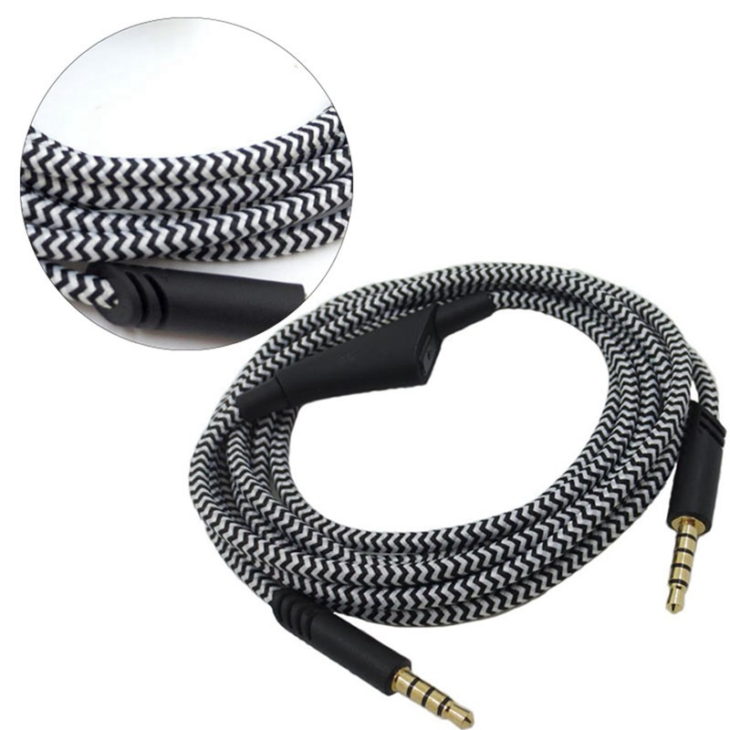 Headphone Cable with Volume Control Adjustable Gaming Headset Cable with