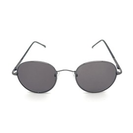 Pink Ribbon Shades The Hippie Round Sun Reader, Funky Metal Reading Glasses, Cheaters for Men Women + 1.75 Gunmetal frame