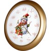 JUSTIME 14-Inch Home Wall Clock, Christmas Snowman Pattern Music Wall
