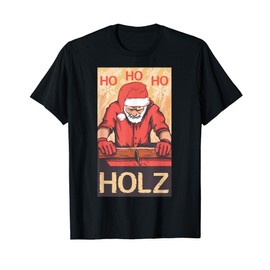 Design Ho Ho Ho Christmas Carpenter's T-Shirt, black
