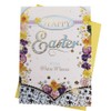 Easter Greeting Card with Yellow Envelope - Happy Easter Floral