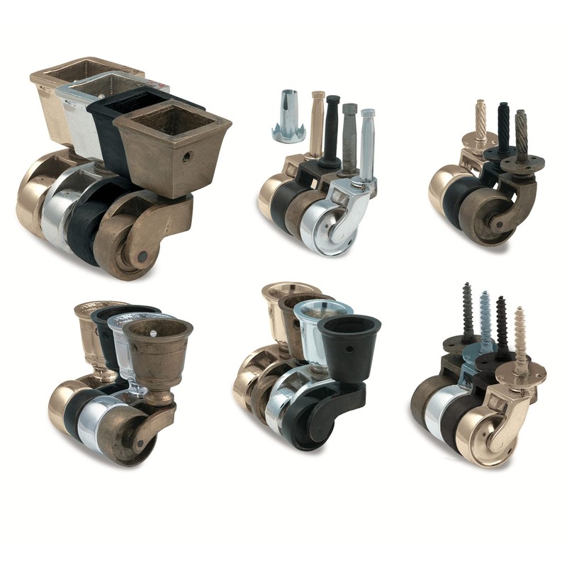 Van Dyker's Restorers Vintage Classic Solid Brass Swivel Caster Wheel