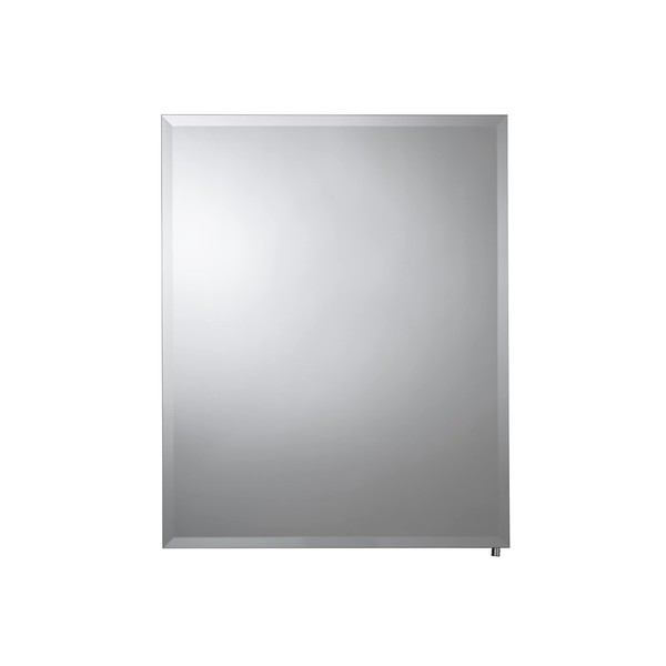 Croydex Winster 20-Inch x 16-Inch Recessed or Surface Mount Medicine Cabinet with Hang 'N' Lock Fitting System, Aluminum, Silver