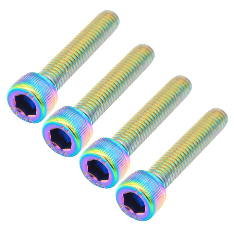 ULTECHNOVO 4pcs Stainless Steel Headset Screw and Fork Cap Dazzling