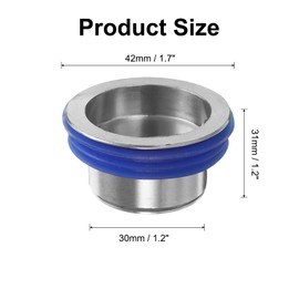 sourcing map 2Pcs Odor Proof Floor Drain, Brass Shower Floor Drain Backflow Preventer Anti-Clogging Single Way Drain Valve Sewer Sealing Ring for Kitchen Bathroom Laundry (Silver)