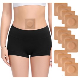50pcs pcs Disposable Castor Oil Patches Belly Button(Oil Not Included), Self-Adhesive CastorOil Pack Wrap Organic Cotton,White 50PCS
