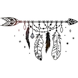 Vinyl Wall Decal Beautiful Dream Catchers Native American Design Stickers Mural Large Decor (g7500) Black