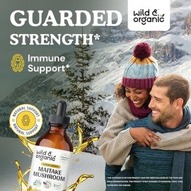 Wild & Organic Maitake Mushroom Tincture 4 fl oz & Lion's Mane Tincture 4 fl oz