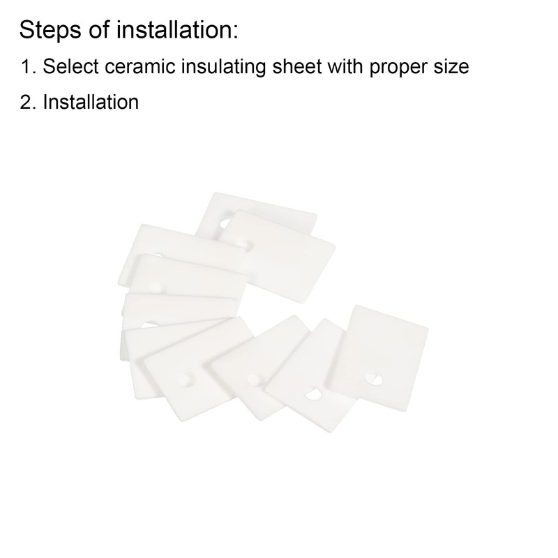 PATIKIL 50pcs 3.8mm Hole High Hardness Alumina Ceramic Sheet Cooling