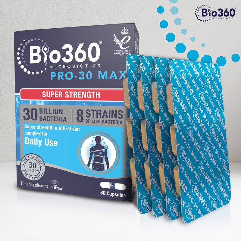 Bio360 Pro-30 MAX (30 Billion Bacteria)|from Natures Aid | 60