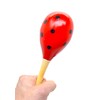 Adult Maracas, Red Wood, Spanish Maracas Red Colour of Dots,