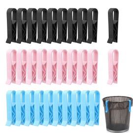 Pack of 30 Bin Bag Clip for Bins Durable Bin Can Clip Reusable Waste Bin Bag Clips Environmentally Friendly Rubbish Bag Safety Clip Plastic Clip Rubbish Bag Clips