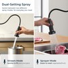 FORIOUS Black Touchless Kitchen Faucet with Soap Dispenser, Motion Sensor