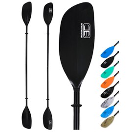 OCEANBROAD OCEANBROAD Kayak Paddle 90.5in/230cm Alloy Shaft 2-Piece Floatable Kayak Oar for Kayaking Canoeing Boating, 1 Paddle, Black