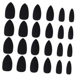 Outanaya Nail Stickers Fake Nails 24 Pack Nails Nail Art Decals Portable Nail Pieces for Women Easy to Apply DIY Manicure Black