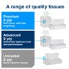 Tork Advanced Facial Tissue Flat Box White, Soft, 2-ply, 30