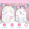 AEMUYA 96-Piece Unicorn Party Supplies Set - Magical Pastel Rainbow