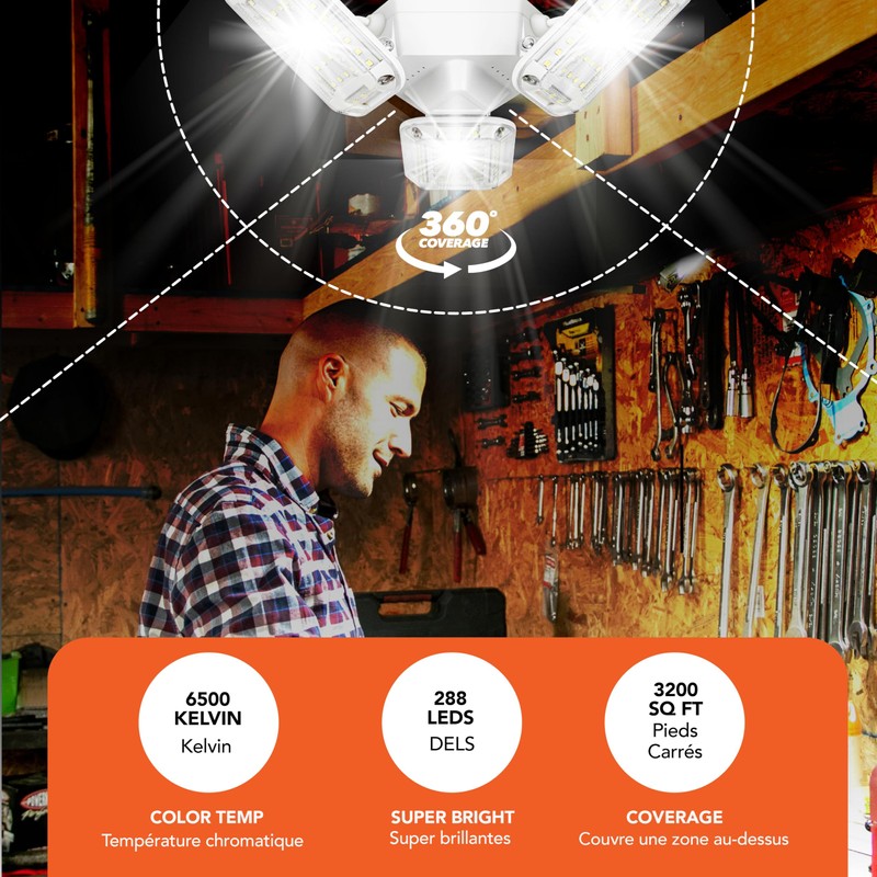 Bell+Howell TRIBURST SHOPLIGHT PRO 360 LED Shop Light - 5500