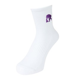 EGOZARU Basketball One Point Socks EZAC-8801-167 (White x Purple/L/Men's, Lady's)