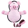 Fuzzl Dura Pig – Plush Pig Dog Toy on Rope