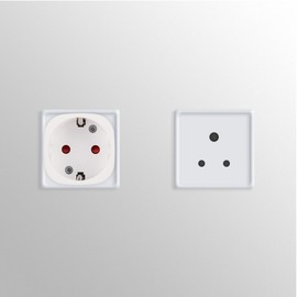 kwmobile 2X Reiseadapter Indien Typ-D - Schuko Reise Adapter zu Typ D Steckdose in z. B. Indien Nepal Sri Lanka - Stromadapter Urlaub weiß