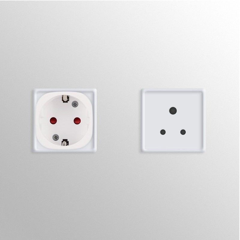 kwmobile 2X Reiseadapter Indien Typ-D - Schuko Reise Adapter zu