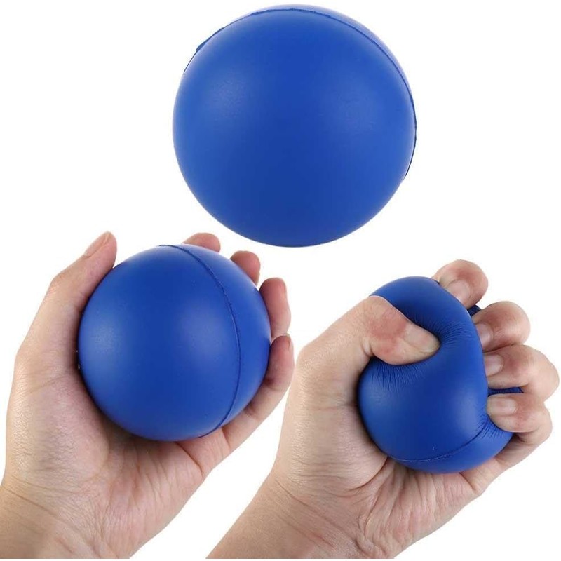 Blue Elastic Finger Strengthening Grip Ball, Wrist Exercise Ball Finger