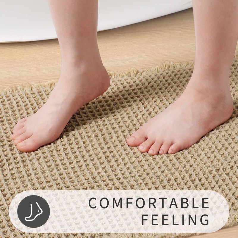 YDCZTYGY Waffle Knit Textured Bath Mat Super Absorbent Washable Quick