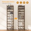 usikey 10 Tiers Narrow Shoe Rack 20-30 Pairs, Sturdy Metal