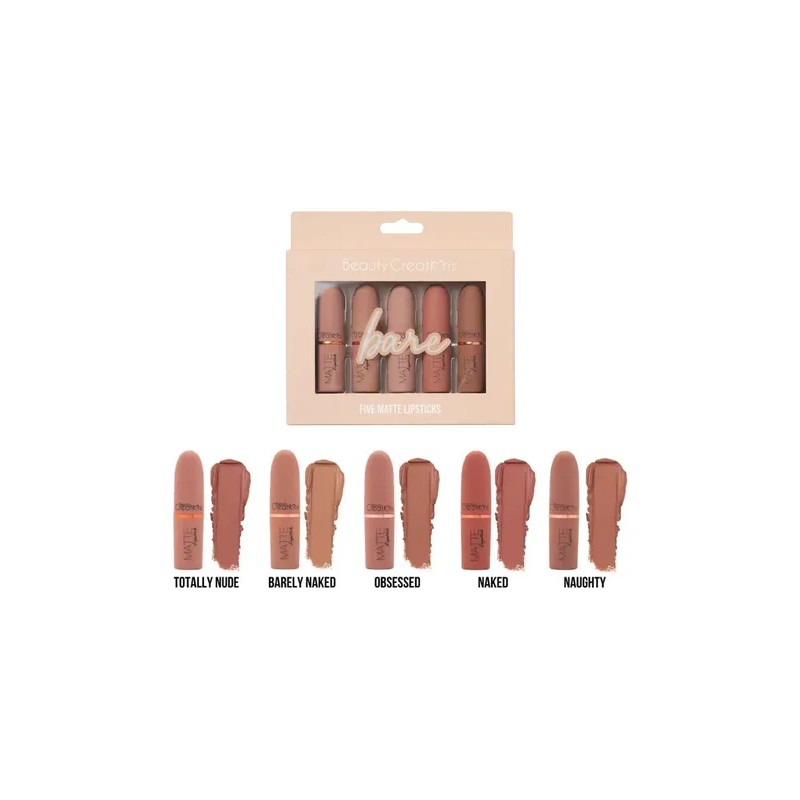Lip Set 5 Labiales Five Mate Top Lipsticks Beauty Creations