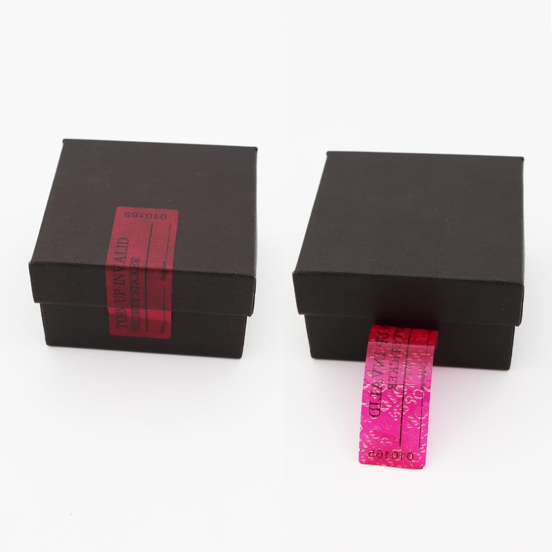 RLSYM 100Pcs Tamper Evident Security Labels 1x3 inch Red No