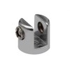 4 x Chrome Glass Plate Support Shelf Brackets Diameter 18