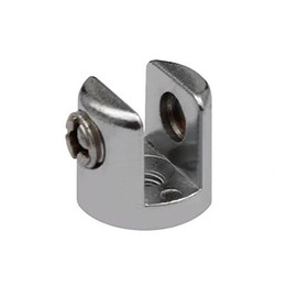 4 x Chrome Glass Plate Support Shelf Brackets Diameter 18 mm Display Cabinet 6 mm 8 mm