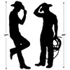 Beistle , 4 Piece Cowboy Silhouettes, 35'' & 37'' (Black)