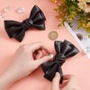PandaHall Leather Shoe Clips with Bow, Leather