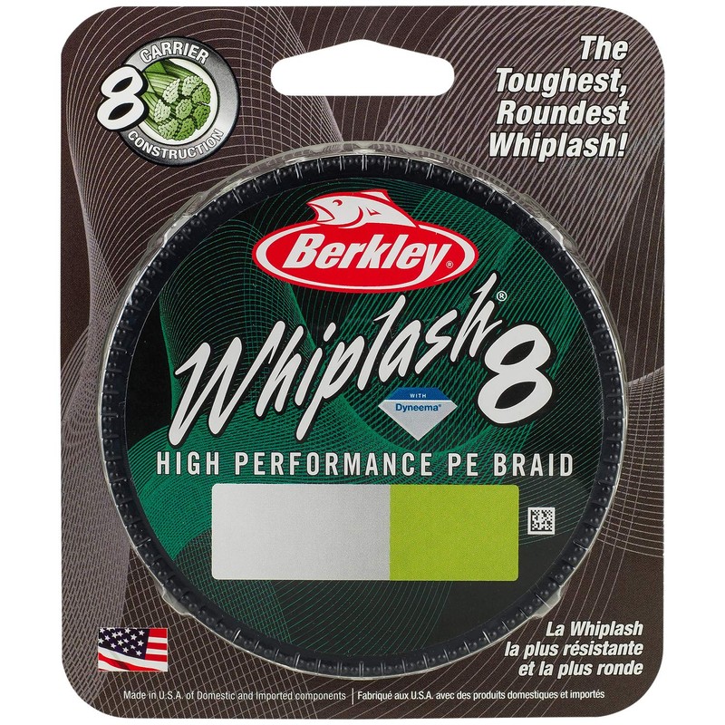 Berkley Whiplash 8 Braid-0.18mm, Green, 300 m