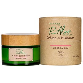 Ciel d'Azur Labs - Sublimating Cream Organic Pur'Aloé Premium - Aloe Arborescens Native & Aloe Vera - Beautifying Day Cream - Organic Cosmos Organic Certified - 99% Natural Origin - 45 ml